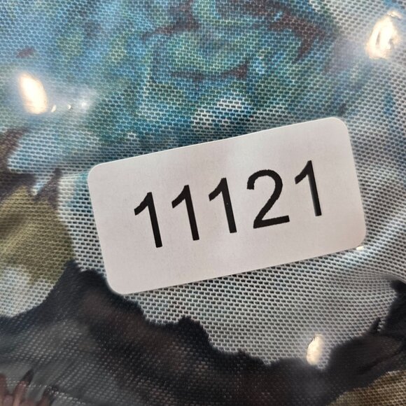 Womens Connected Apparel Black Blue Floral Maxi Faux Wrap Dress 3/4 Sleeves 24W - Picture 9 of 9